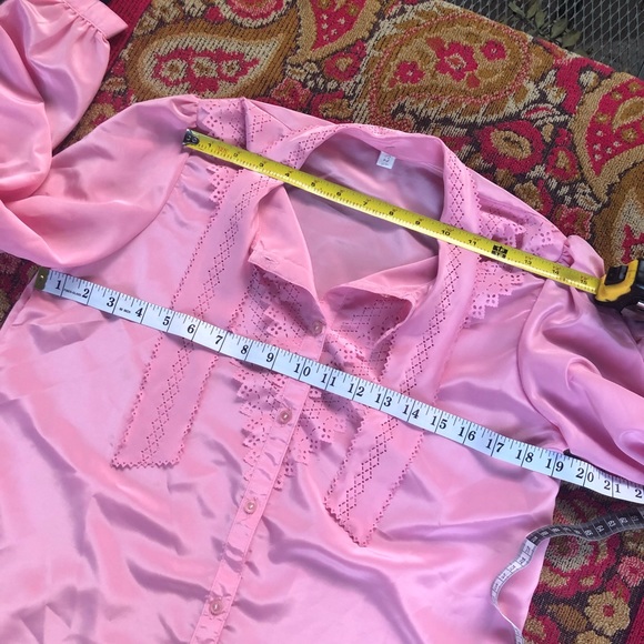 Vintage Laser-Cut Pussy Bow Blouse - Picture 5 of 5